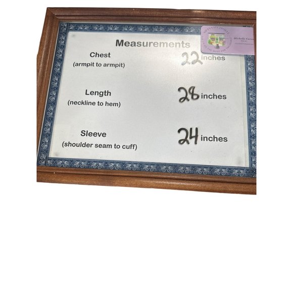 Saks Fifth Avenue RED size L cream southwest print tie neckline long sleeve top - Picture 7 of 7